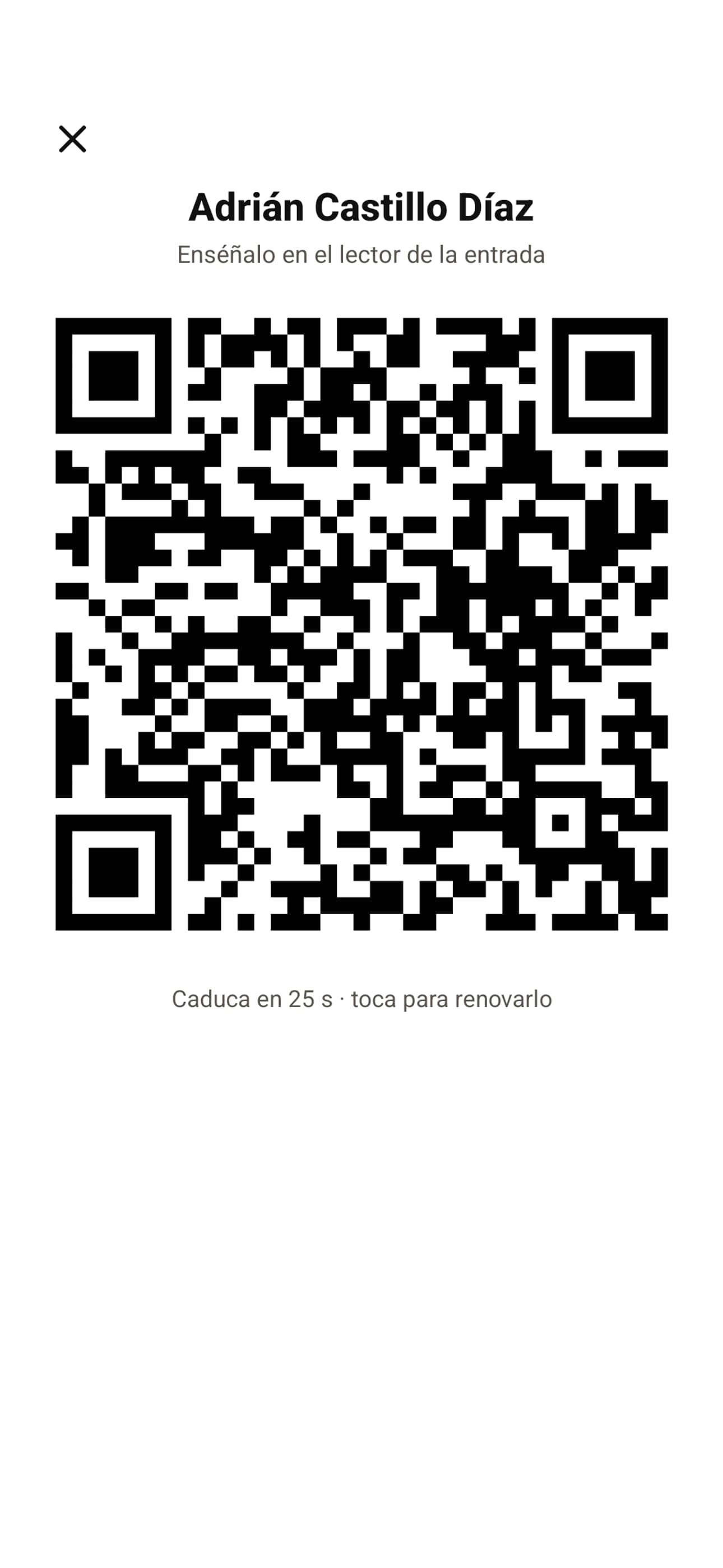 App del socio: tu carné con el código de entrada