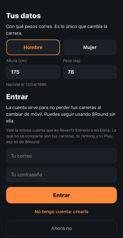 8Round: your account and the other apps