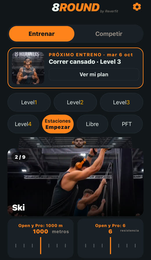 8Round: elegir una estación