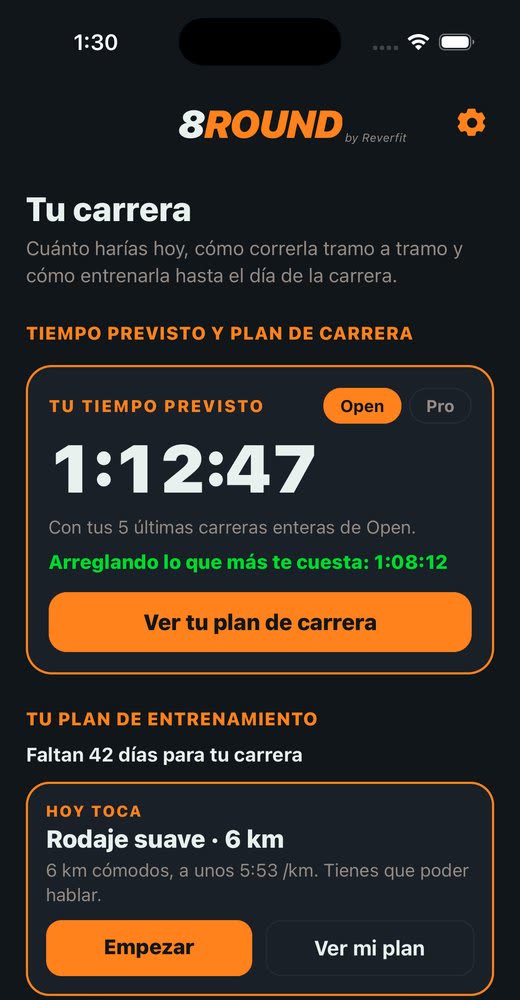 8Round: la pestaña Plan