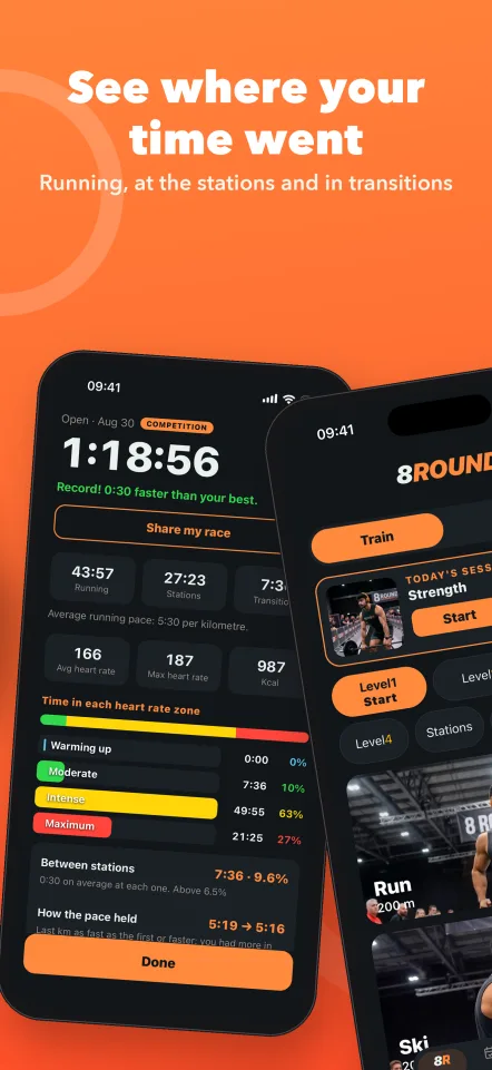 See where your time went: running, at the stations and in transitions