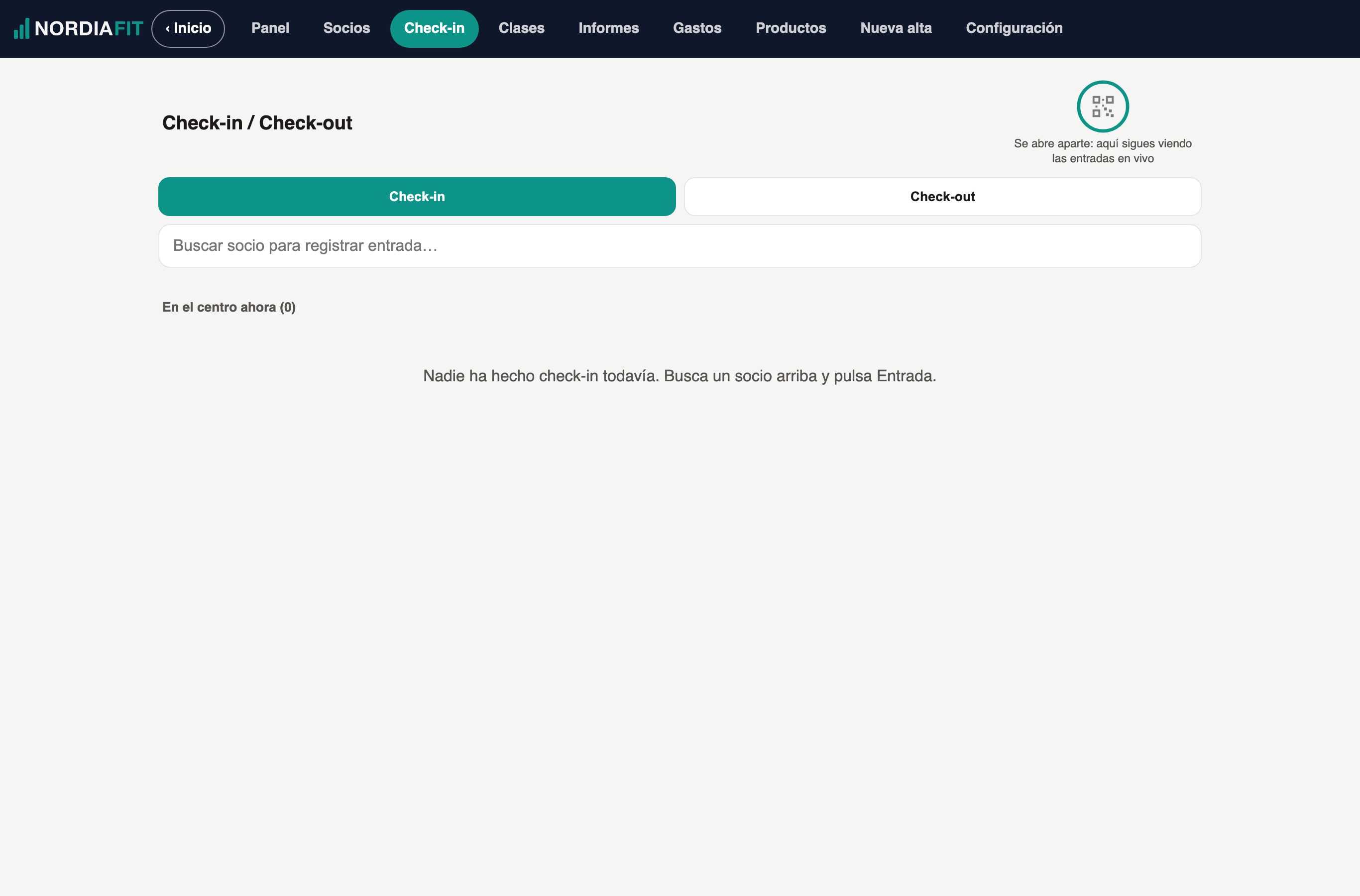 Check-in en vivo: quién está en el centro en este momento