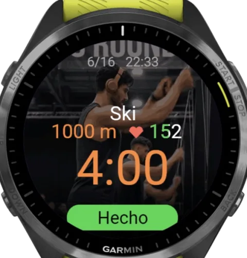 8Round en un reloj Garmin