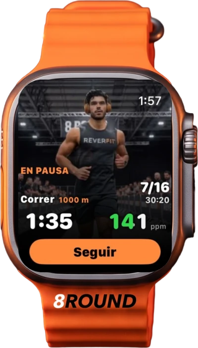 8Round on the Apple Watch: the race paused, with «Resume»