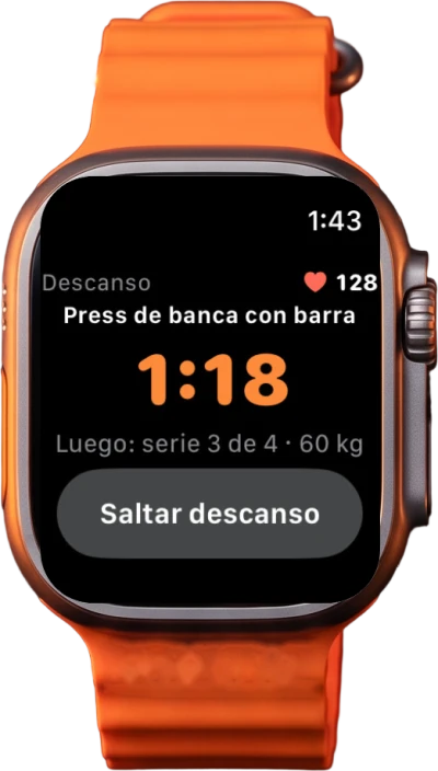 Reverfit Workout on the Apple Watch: the rest countdown