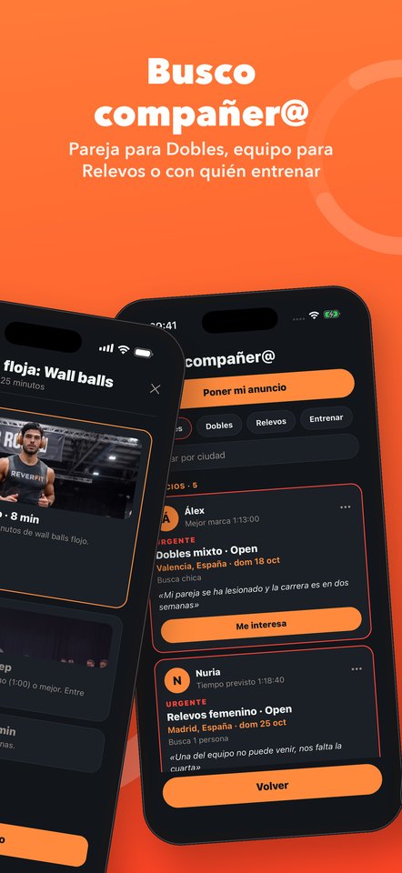 Busco compañer@: pareja para Dobles, equipo para Relevos o con quién entrenar
